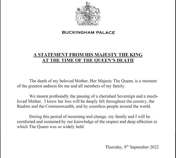 После смерти Елизаветы II: первые слова нового 73-летнего короля Великобритании - image 1