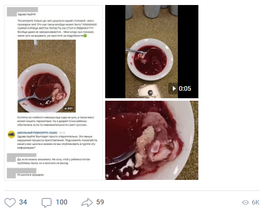 «Школьный ревизорро» опубликовал творчество подписчиков после инцидента с «сырым мясом в супе» - image 1
