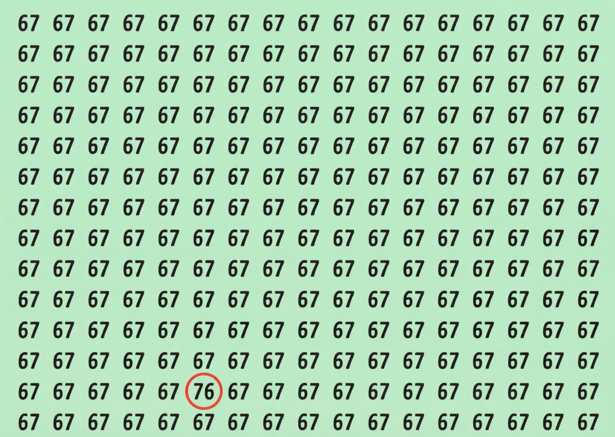 Зрительный тест на IQ: найдите число 76 за секунду - image 1