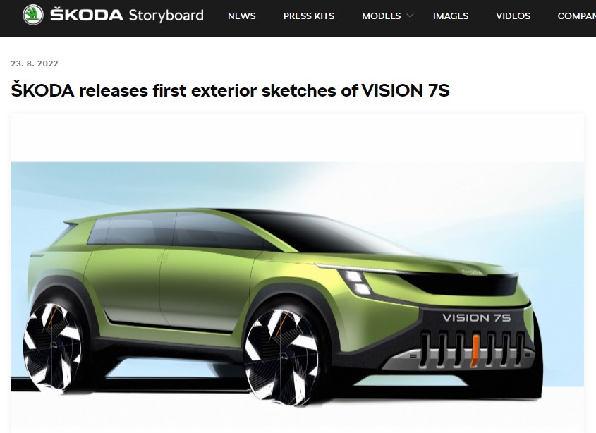 Электро-концепт: Skoda Vision 7S получит оригинальный «перед» - image 1
